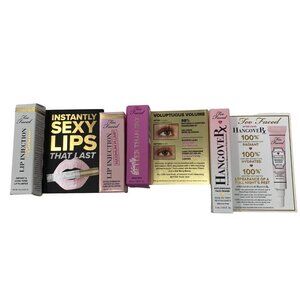 Too Faced 4 Piece Bundle Sample Travel Size Lips Mascara HangoverRx